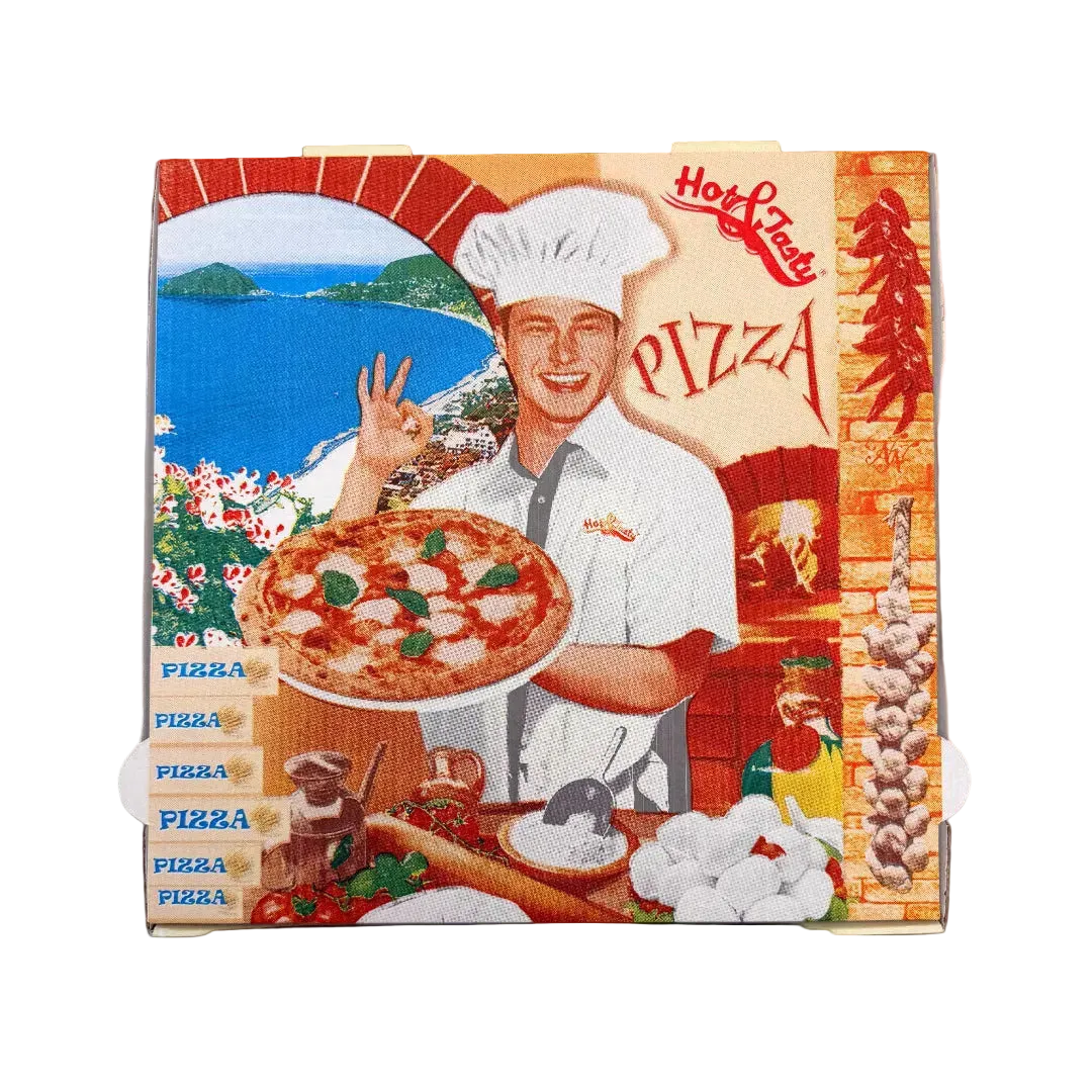Pizzakartons mit Motiv
