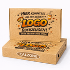 Braune Calzonebox 30x16x10 cm für Pizzabäcker, individuell bedruckt mit eigenem Logo, stabiler Pizzakarton für Calzone, Take-away und Gastronomie, ideal für Lieferservice günstig im Online-Großhandel Pizzabox24