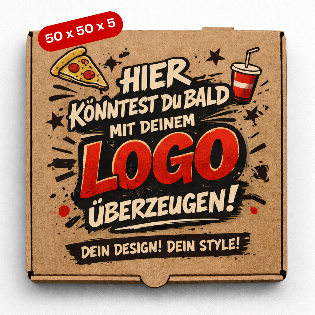12,600 individually printed pizza boxes, 1 color (white)