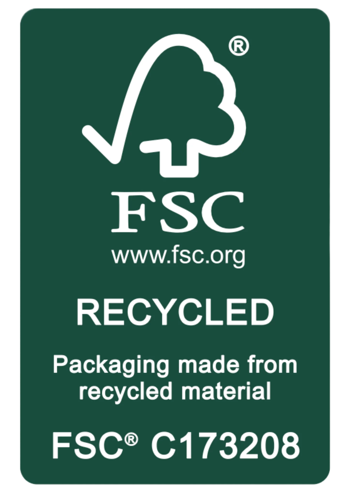 FSC LAbel mit Nummer
