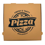 Pizzakarton Fresh&Tasty braun in allen Größen stabiler Kraft Karton, palettenweise für Pizzerien und Lieferservice. FSC zertifiziert zu Spitzenpreisen im Online-Großhandel Pizzabox24