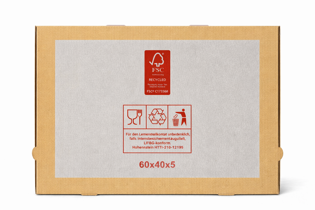 Pizzakarton Pizzabäcker Francia Partygröße 60x40x5 in weiß – stabiler und hochfester Pizzakarton für die Gastronomie und Lieferservice mit Mengenrabatt und Palettenweiser Lieferung Frei Haus