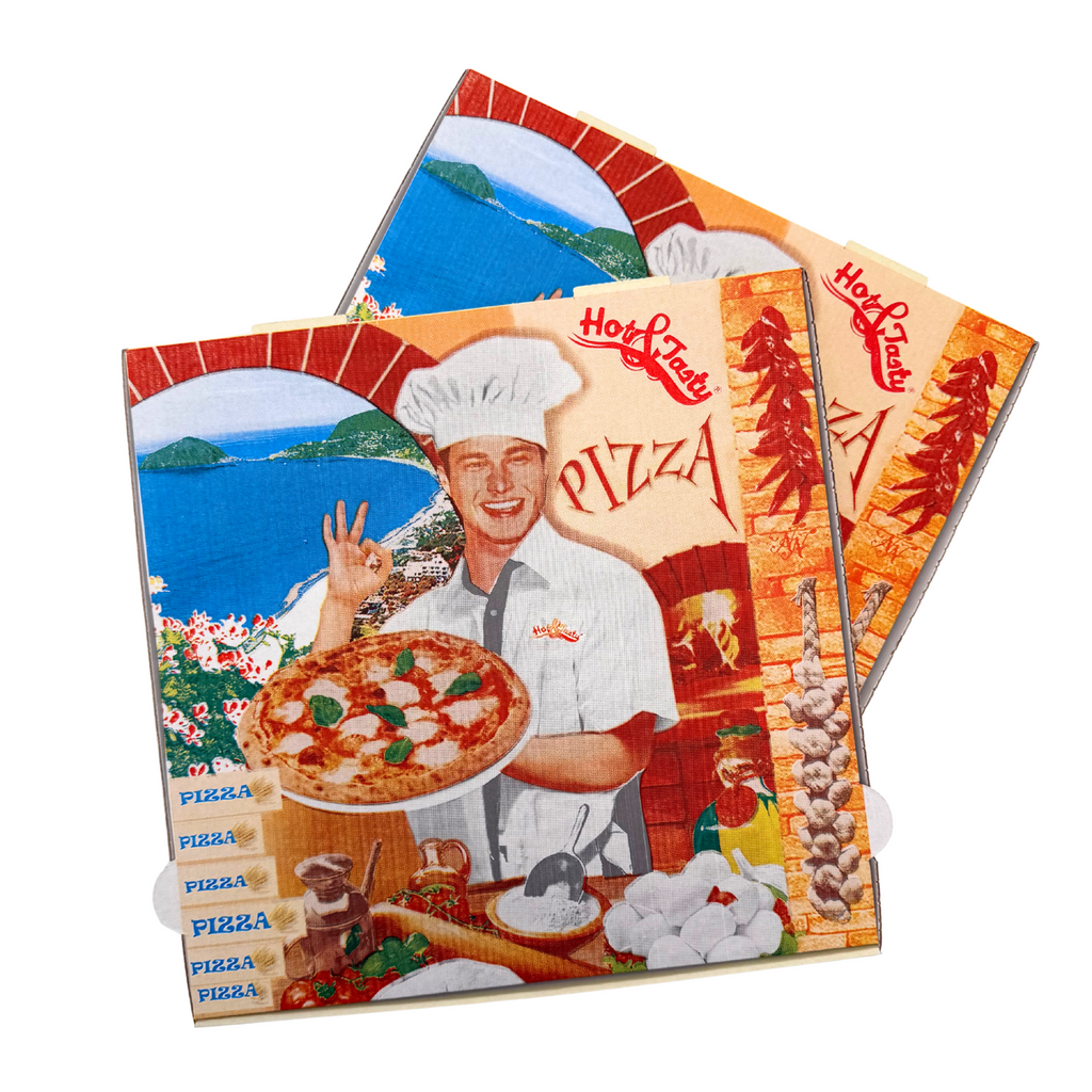 Pizzakarton Pizzabäcker Francia in allen gängigen Größen und Sonderformaten  cm – klassischer weißer Pizzakarton für professionelle Pizzerien und Gastronomie